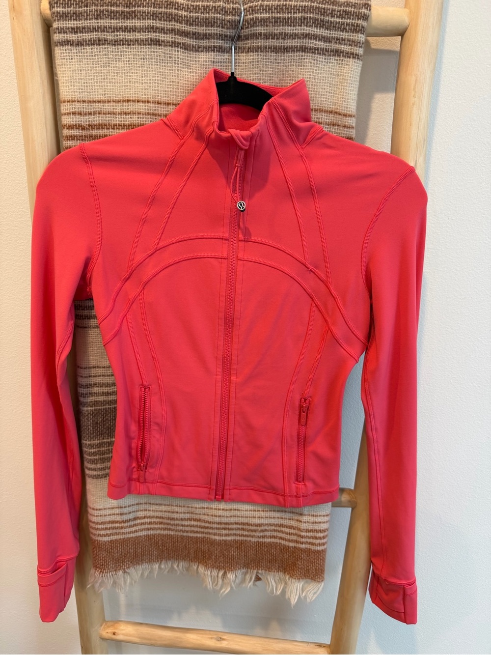 lululemon athletica Coral Pink Full-Zip Athletic Jacket